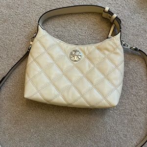 Tory Burch Cream Quilted Mini Bag